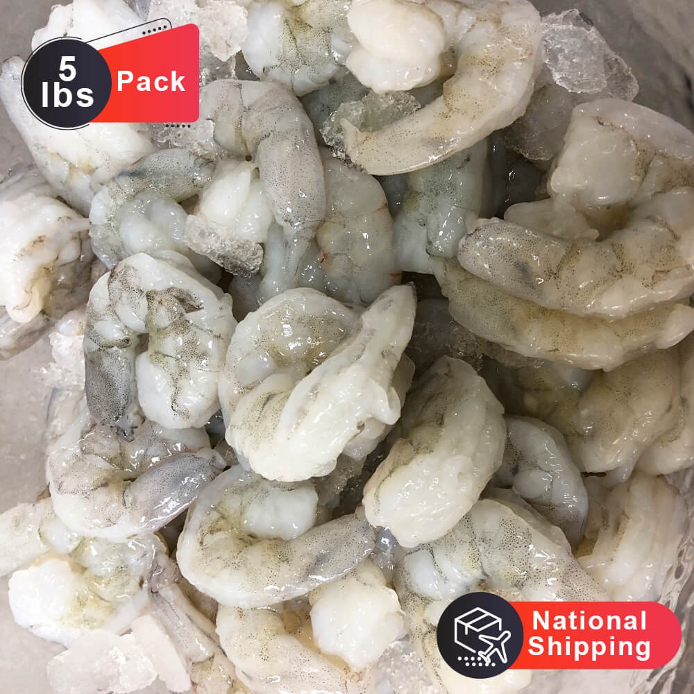 5-lbs Pack of Medium Size Gulf Shrimp Peeled And Deveined
