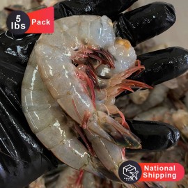 5-lbs Pack of Jumbo Size Gulf Shrimp Head Off