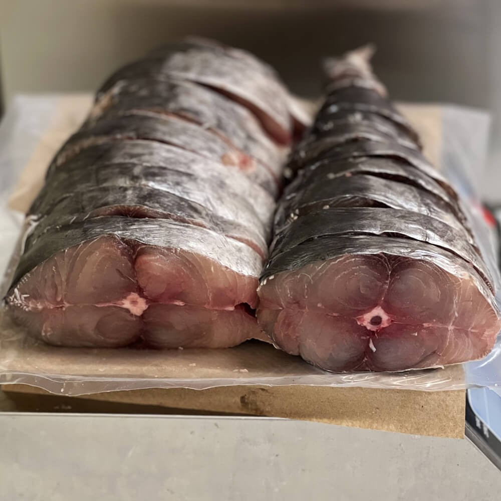 Fresh King Fish In Steaks Whole Fish